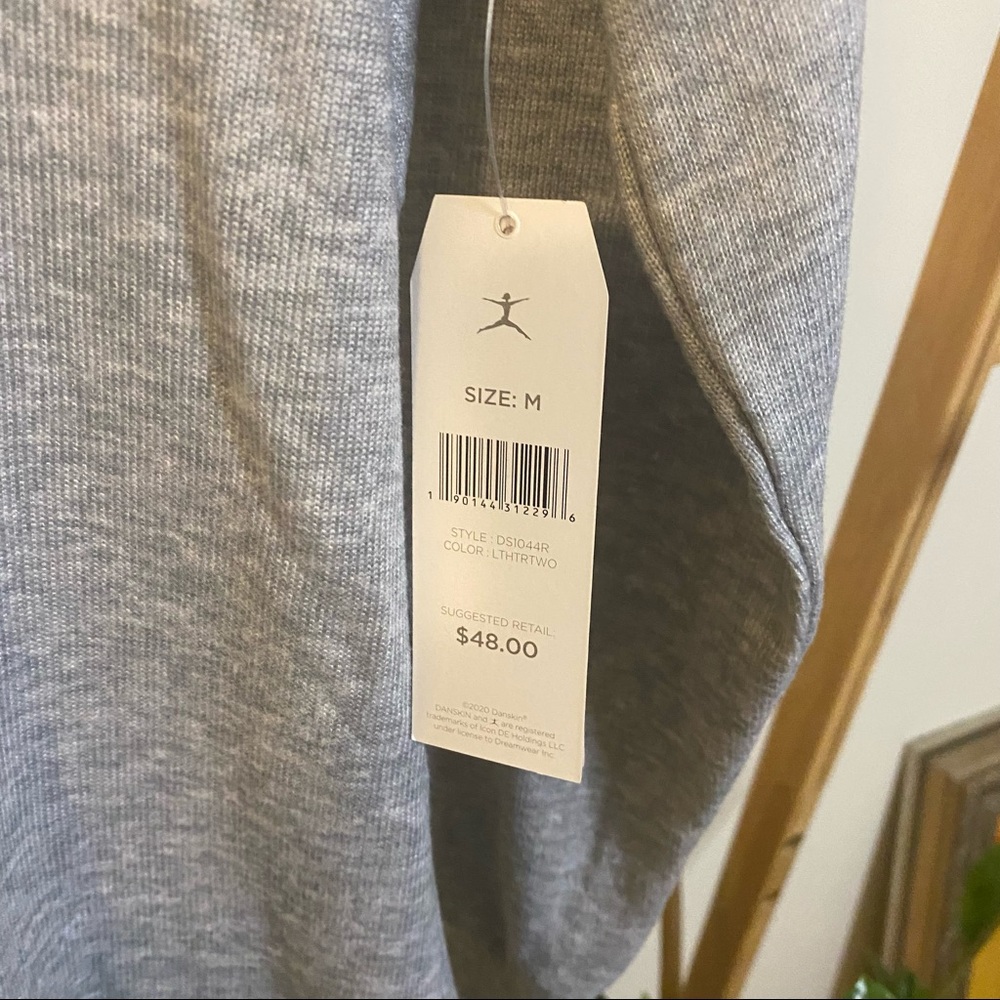 NEW Danskin Yoga + Wine Oh So Soft Lounge Top Shirt Sweater, Medium M, Gray - Picture 9 of 12